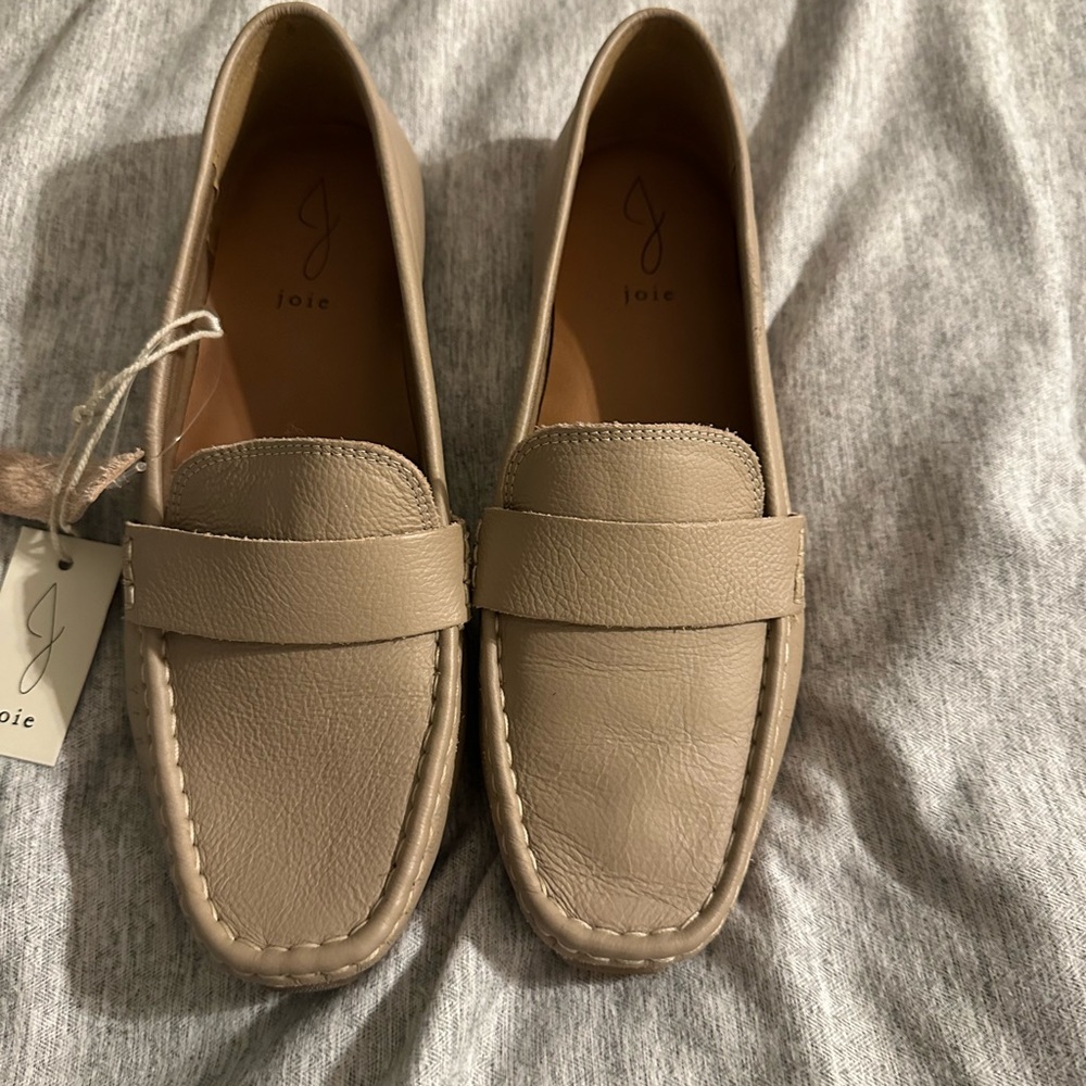 Joie Beige Leather Loafers